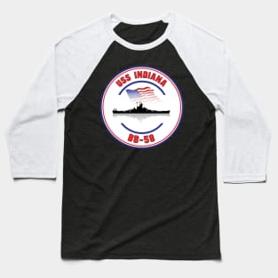 USS Indiana BB-58 Baseball T-Shirt